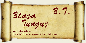 Blaža Tunguz vizit kartica